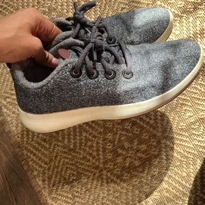 Allbirds Wool Runner Mizzles (Water Resistant) Natural Grey Cream Sole Womens 9